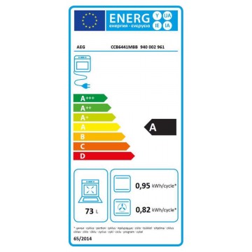 AEG CCB6441MBB Κουζίνα 73lt με Κεραμικές Εστίες Π59.6εκ. Μαύρη